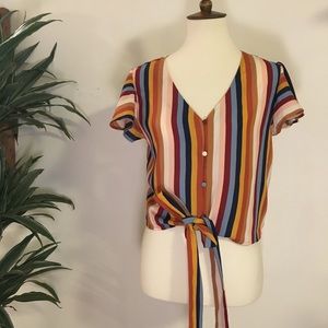 Striped E hanger M blouse